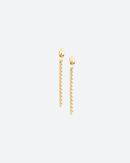 Arielle Gold Backup Drop Earrings