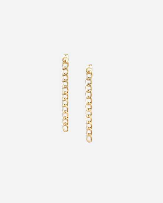 Cassia Gold Backup Drop Earrings