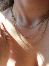 Load image into Gallery viewer, twisty chain stainless steel gold necklace salty threads