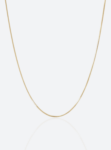 thin snake gold chain necklace salty threads