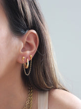 Load image into Gallery viewer, Nina Double Stud Gold Earrings