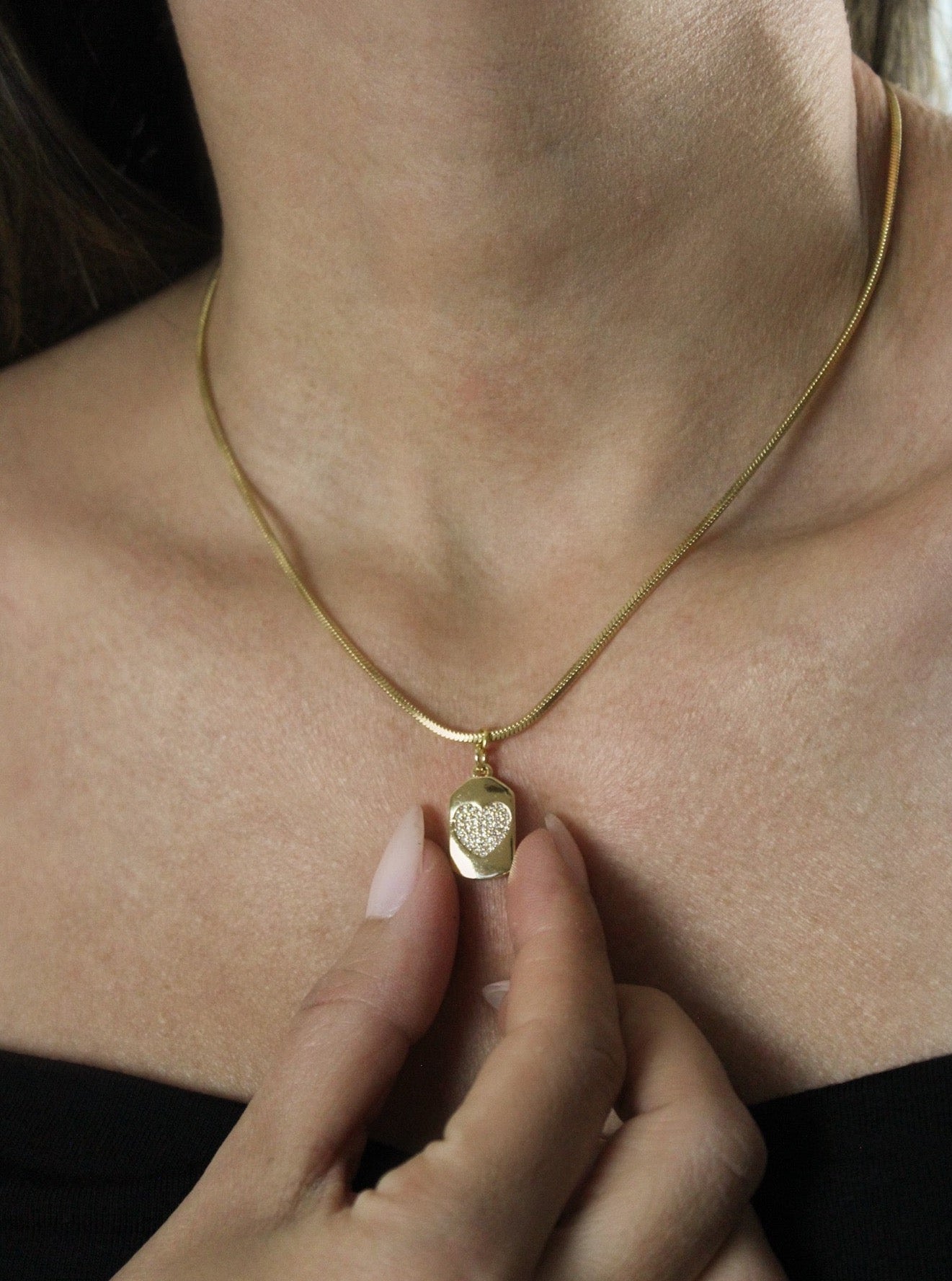 John Greed Fine Jewellery 9ct Gold Organic Heart Necklace