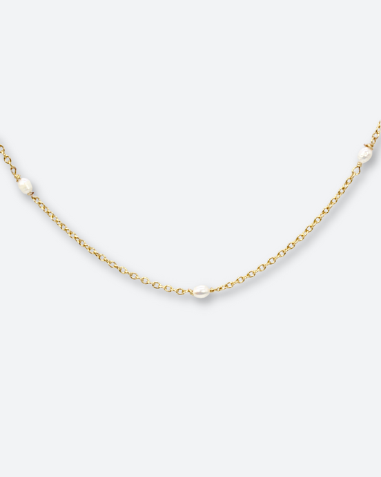 Serenity Golden Freshwater Pearl Necklace - Salty Threads