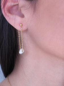 Emilia Pearl Drop Earrings - Salty Threads