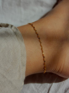 18k gold plated stainless steel lip chain anklet salty threads