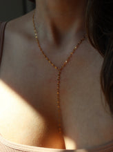 Load image into Gallery viewer, shiny chain lariat gold stainless steel necklace salty threads
