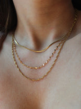 Load image into Gallery viewer, shiny chain gold stainless steel necklace salty threads