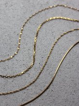 Load image into Gallery viewer, twisty chain stainless steel gold necklace salty threads