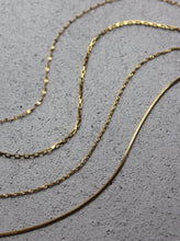 Load image into Gallery viewer, thin snake gold chain necklace salty threads