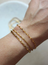Load image into Gallery viewer, 18k gold plated stainless steel twist chain gold bracelet salty threads