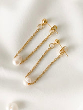Load image into Gallery viewer, Emilia Pearl Drop Earrings - Salty Threads