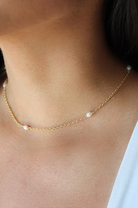 Serenity Golden Freshwater Pearl Necklace - Salty Threads