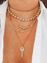 Load image into Gallery viewer, Aurora Crystal Key Necklace - Salty Threads
