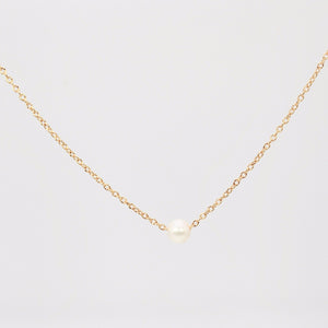 Ariana Single Pearl Necklace - Salty Threads
