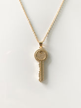 Load image into Gallery viewer, Aurora Crystal Key Necklace - Salty Threads