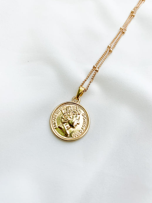 Alisa Golden Coin Necklace - Salty Threads