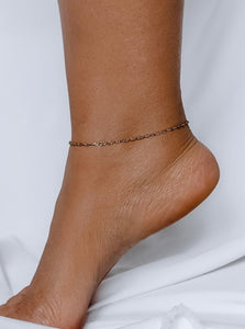 18k gold plated stainless steel twist chain anklet salty threads