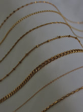 Load image into Gallery viewer, 18k gold plated stainless steel satellite chain anklet salty threads