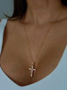 Ana Zirconia Cross Necklace